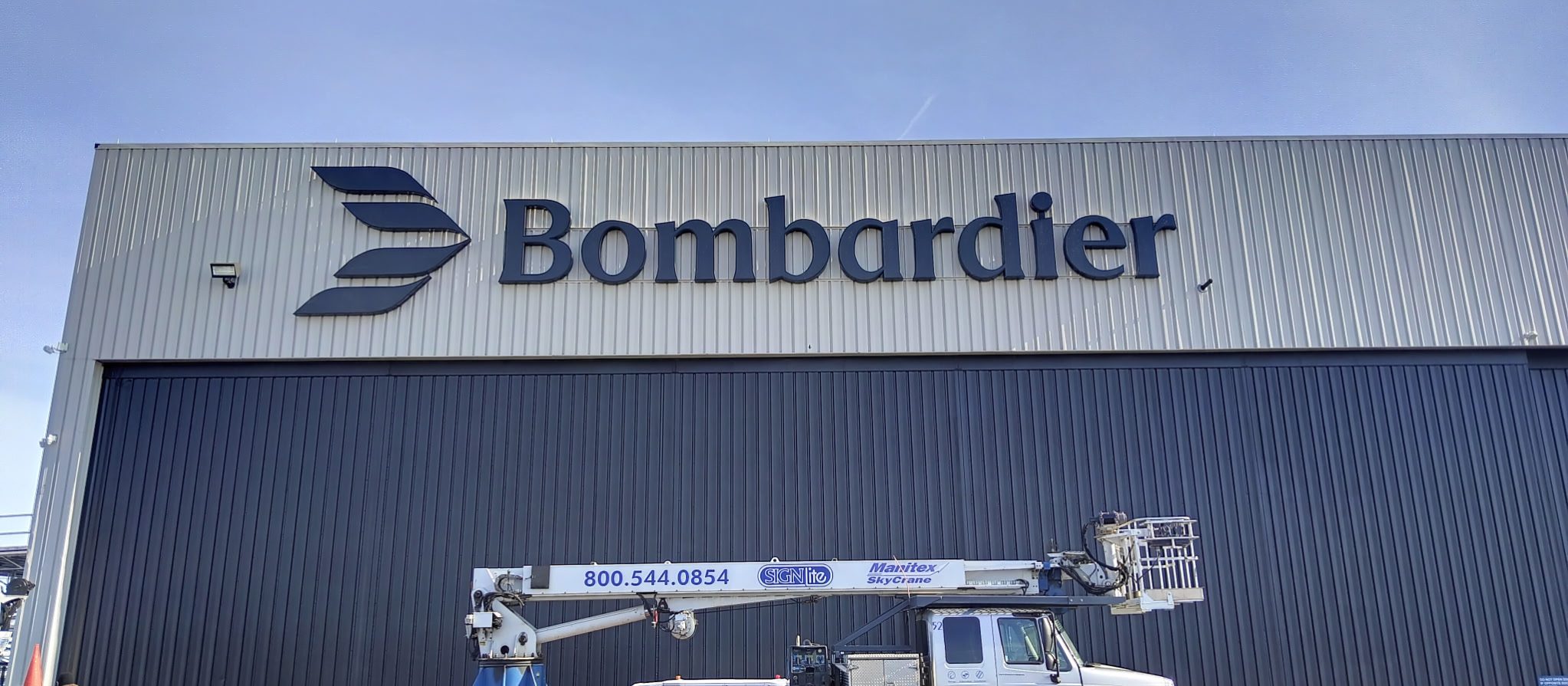 Bombardier Signage Project in Windsor Locks SIGNLite Custom Signage